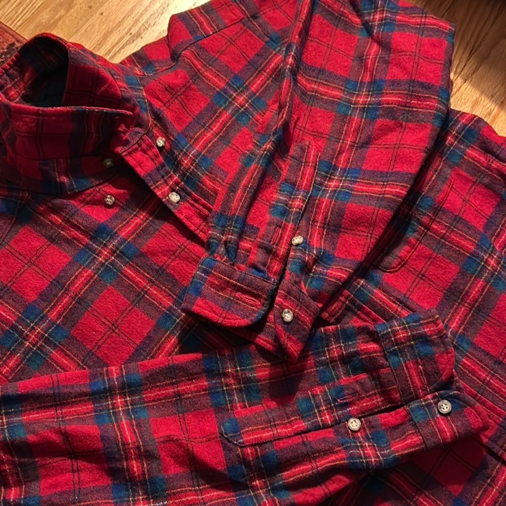Red Pendleton Flannel 100% Wool - image 2